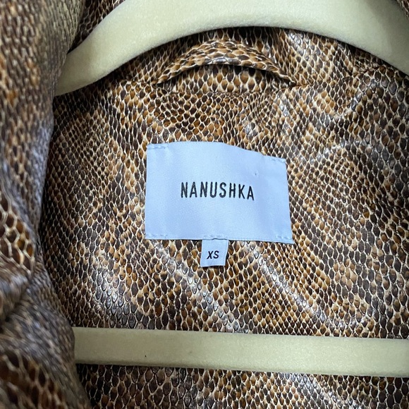 Nanushka Vegan Leather Hide Coat - Picture 5 of 7